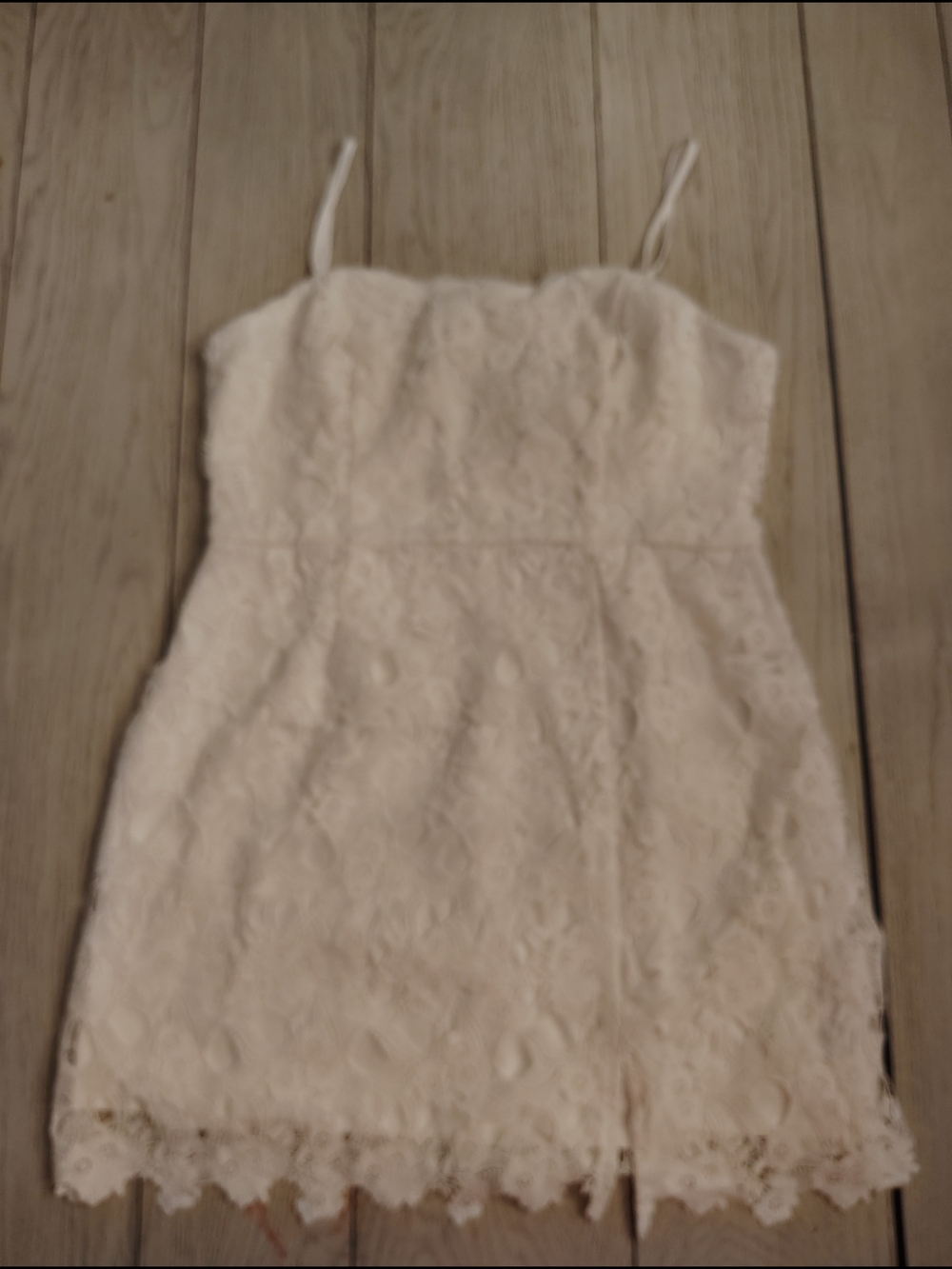 Francesca's White Floral Lace Spaghetti‎ Strap Mini Dress Xl Graduation